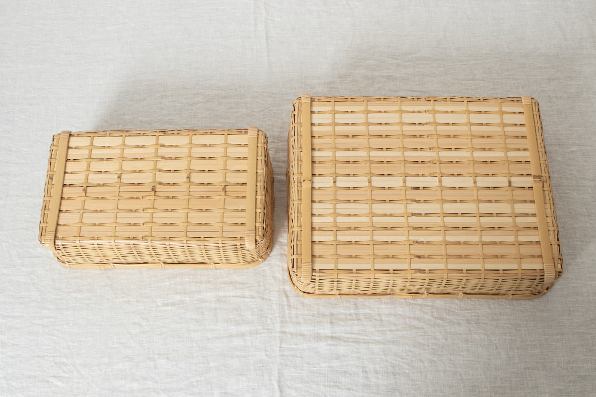 Organizing Basket Shallow / White Bamboo / Oita-JPN 850407