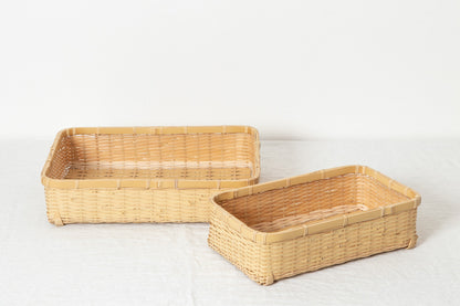 Organizing Basket Shallow / White Bamboo / Oita-JPN 850407