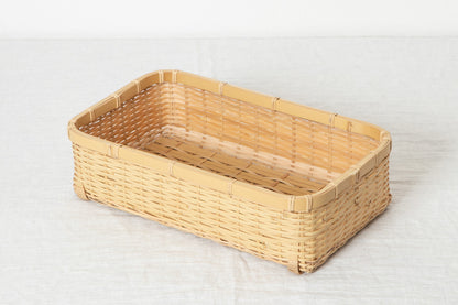 Organizing Basket Shallow / White Bamboo / Oita-JPN 850407