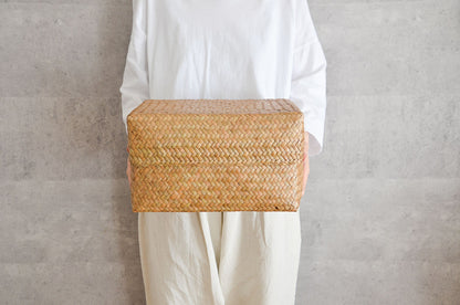 Organizing Basket with Lid "Rectangular" / Krajood Grass / THA 3115115