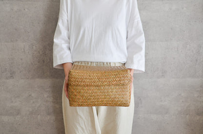 Organizing Basket with Lid "Rectangular" / Krajood Grass / THA 3115115