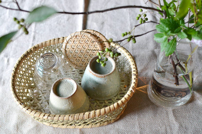 Oval Shallow Dish Basket / Nemagari Bamboo / Nagano-JPN 610232-1
