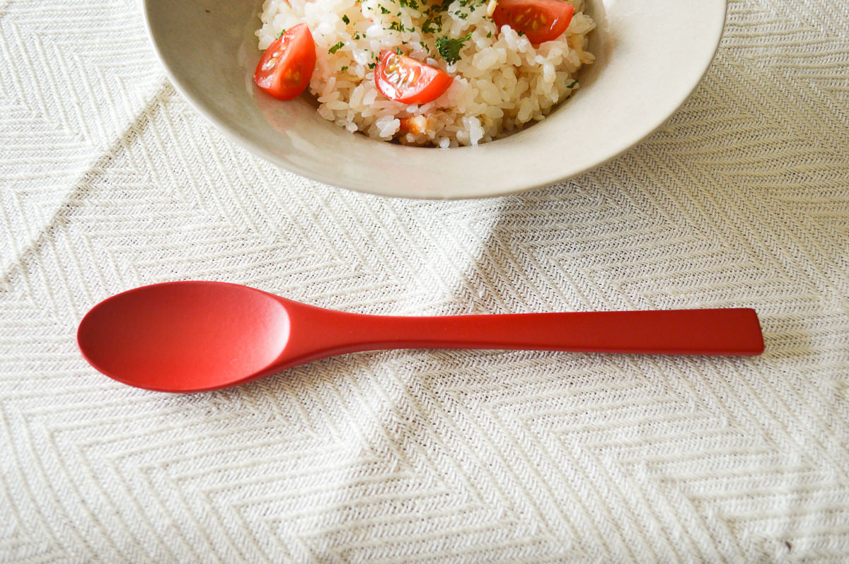 Curry spoon [ Natural, Red ] / Mōsō bamboo / Ōita-JPN 211113